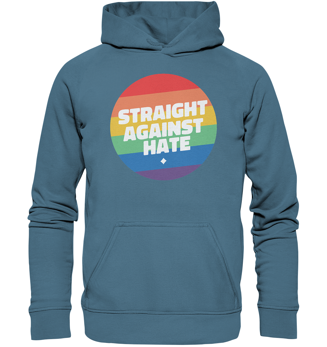 Straight Against Hate Badge - Basic Unisex Hoodie