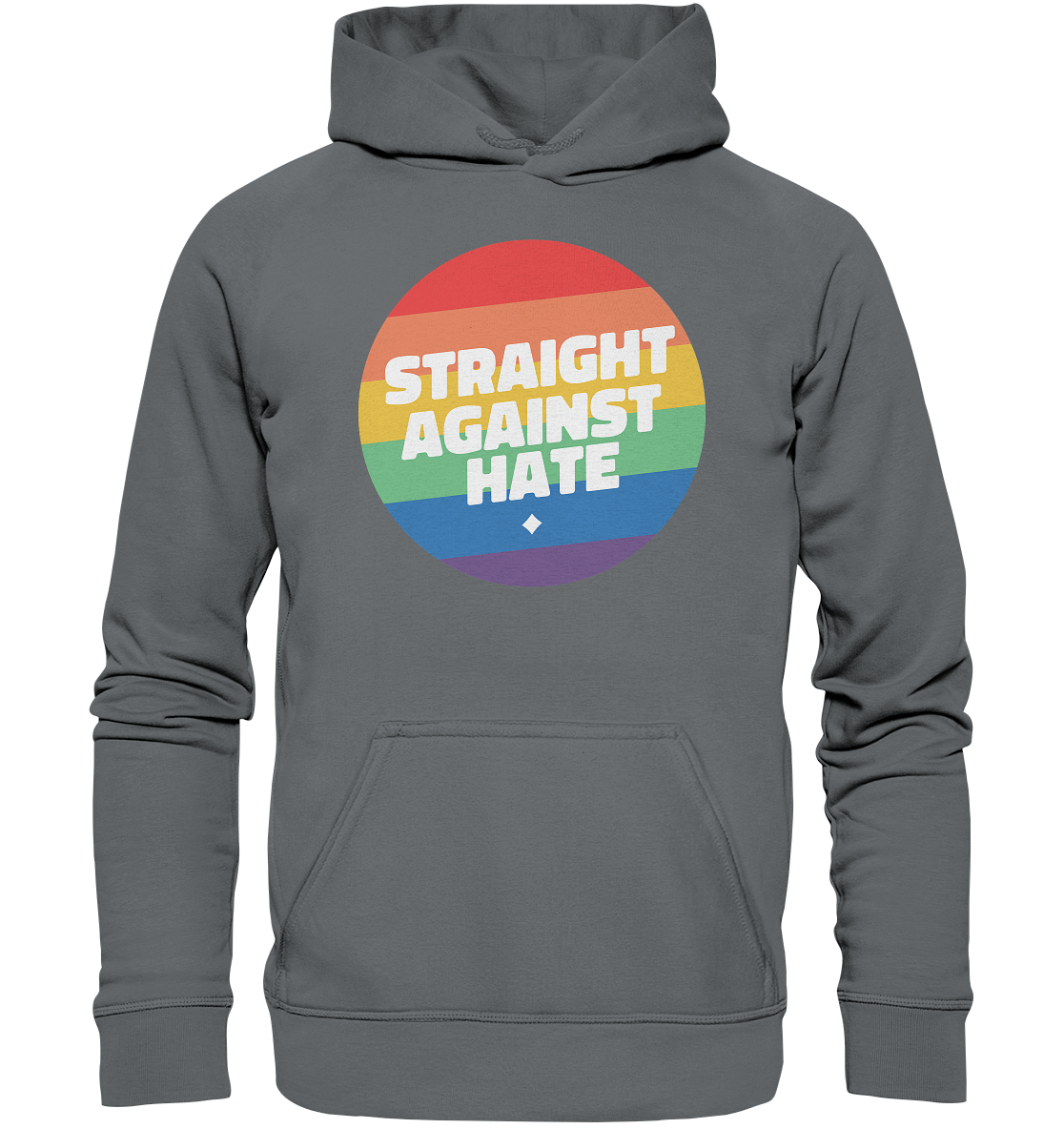 Straight Against Hate Badge - Basic Unisex Hoodie