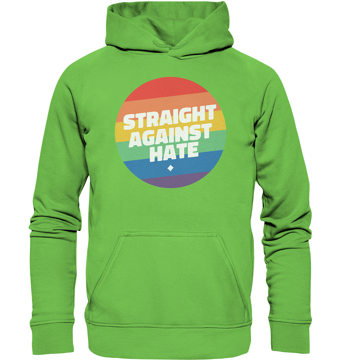 Straight Against Hate Badge - Basic Unisex Hoodie