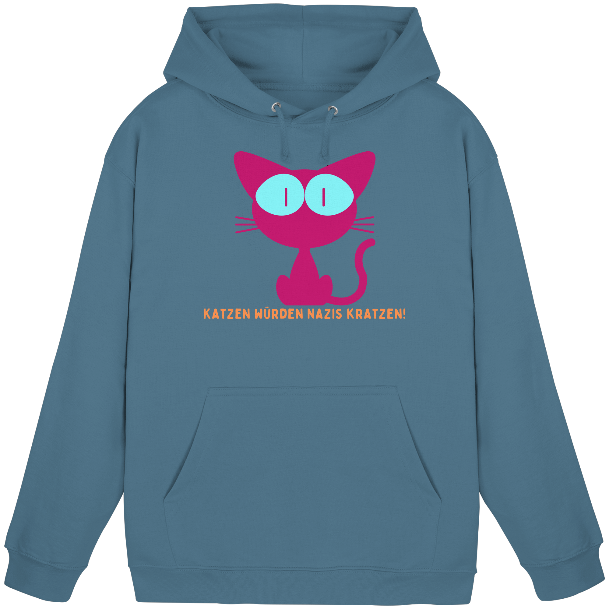 Katzen würden Nazis kratzen - Basic Unisex Hoodie