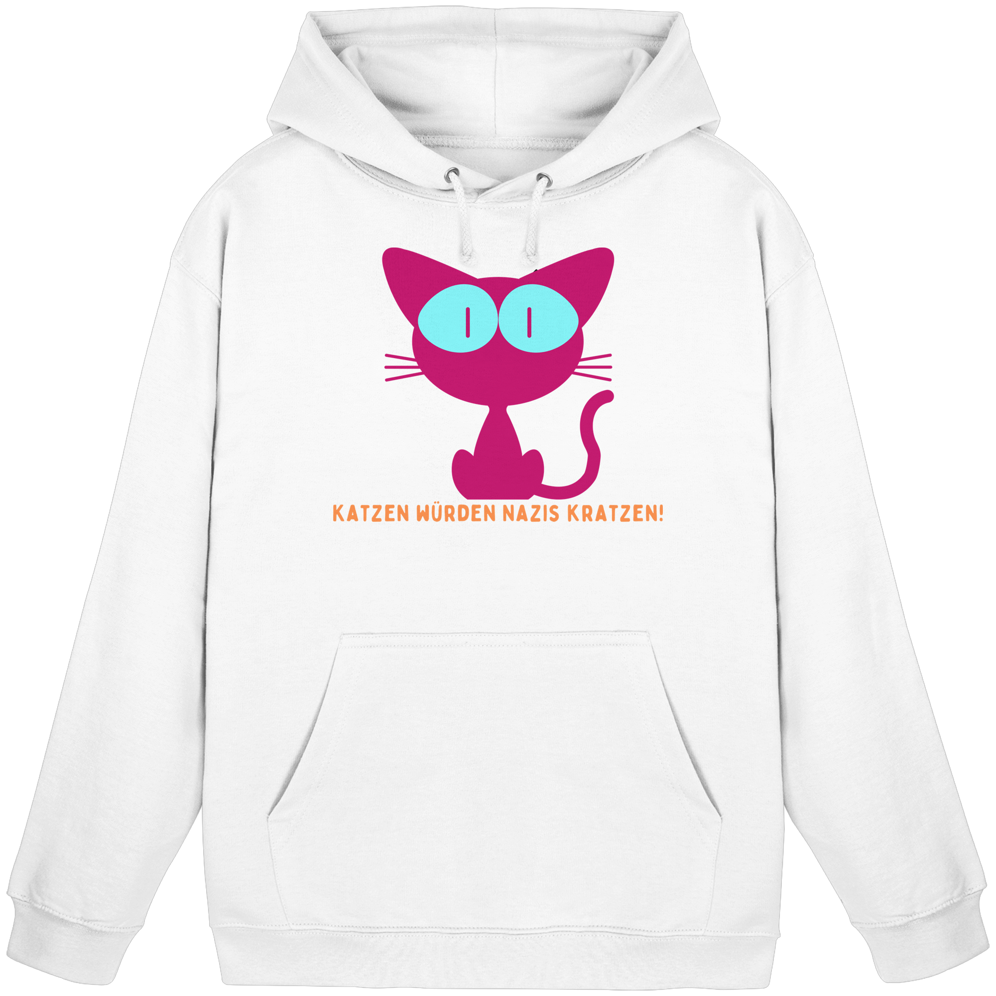 Katzen würden Nazis kratzen - Basic Unisex Hoodie