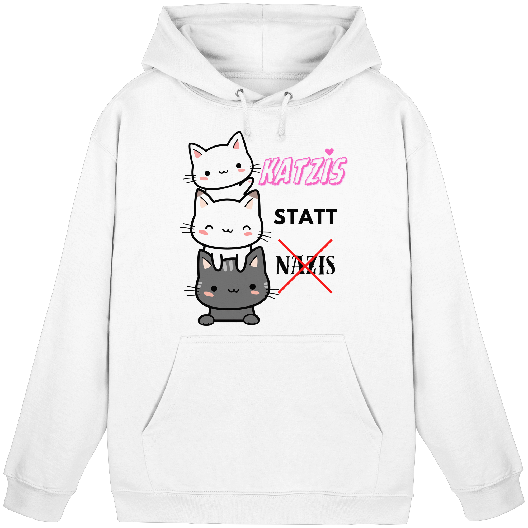 Katzis statt Nazis - Basic Unisex Hoodie