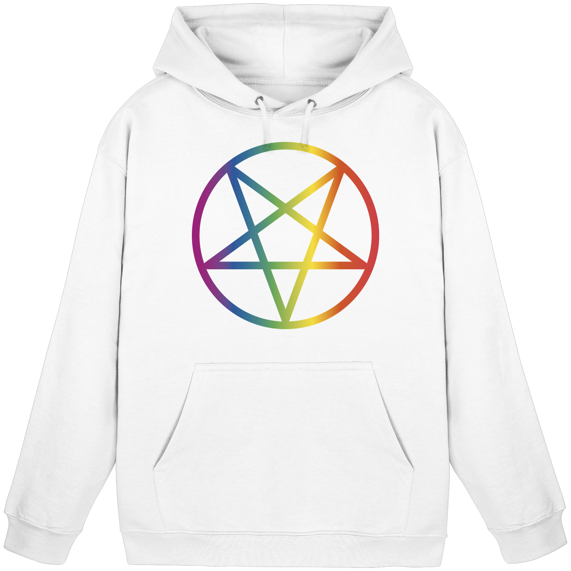 Regenbogen Pentagramm - Basic Unisex Hoodie