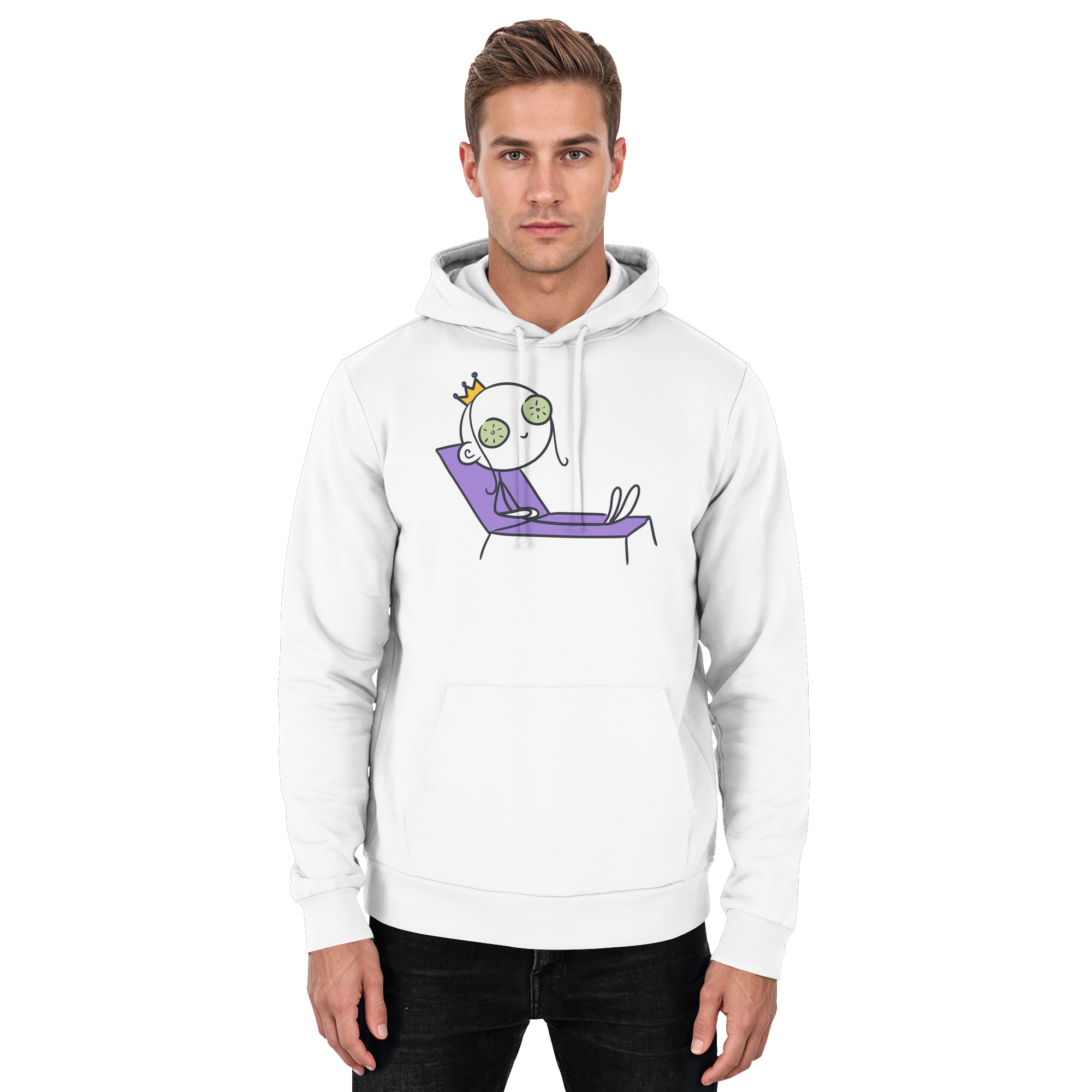 Seelenmännchen "Chill Out Edition" Frontprint - Basic Unisex Hoodie