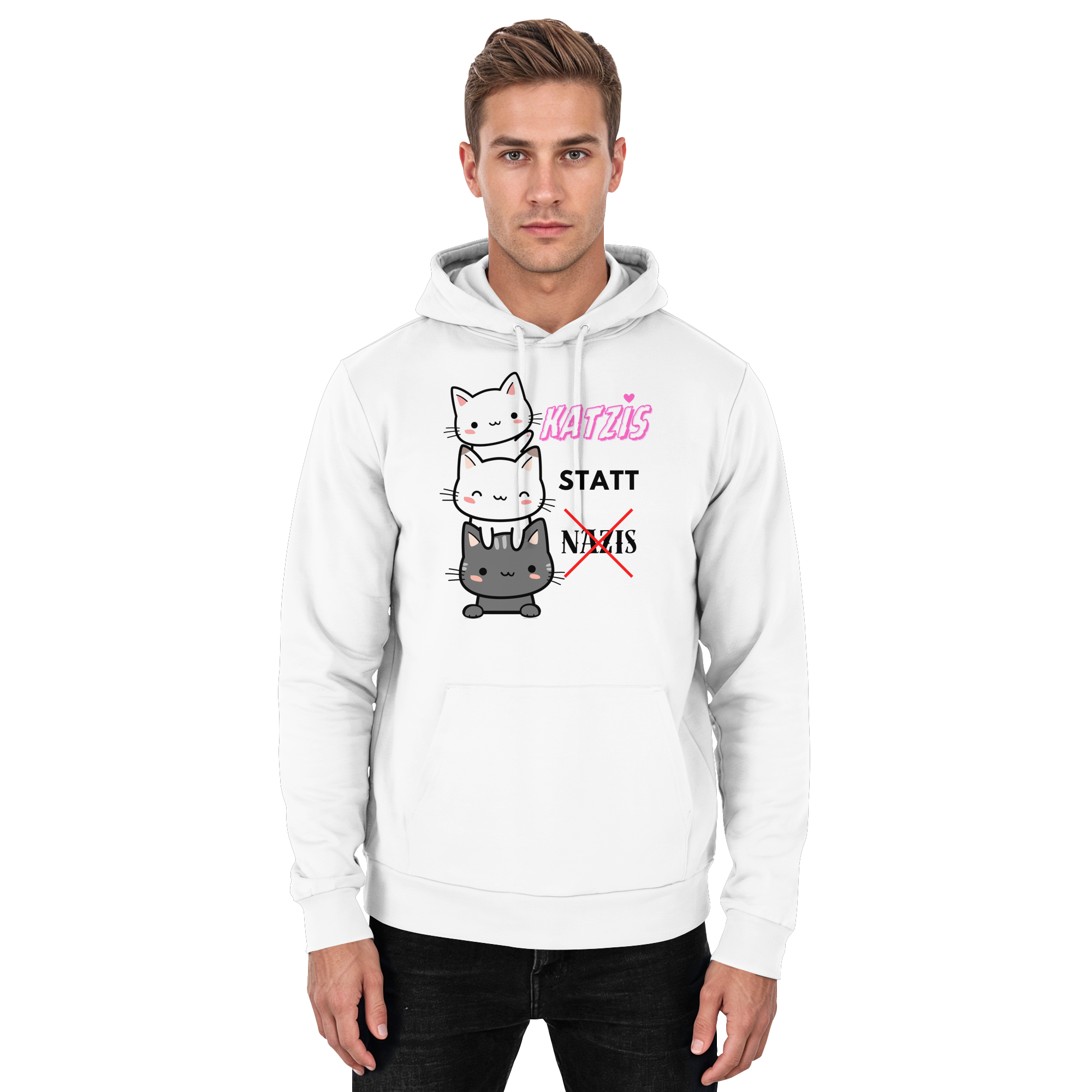 Katzis statt Nazis - Basic Unisex Hoodie