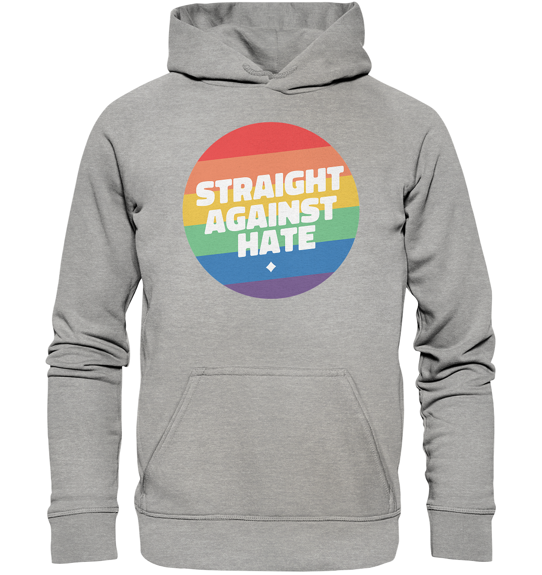 Straight Against Hate Badge - Basic Unisex Hoodie