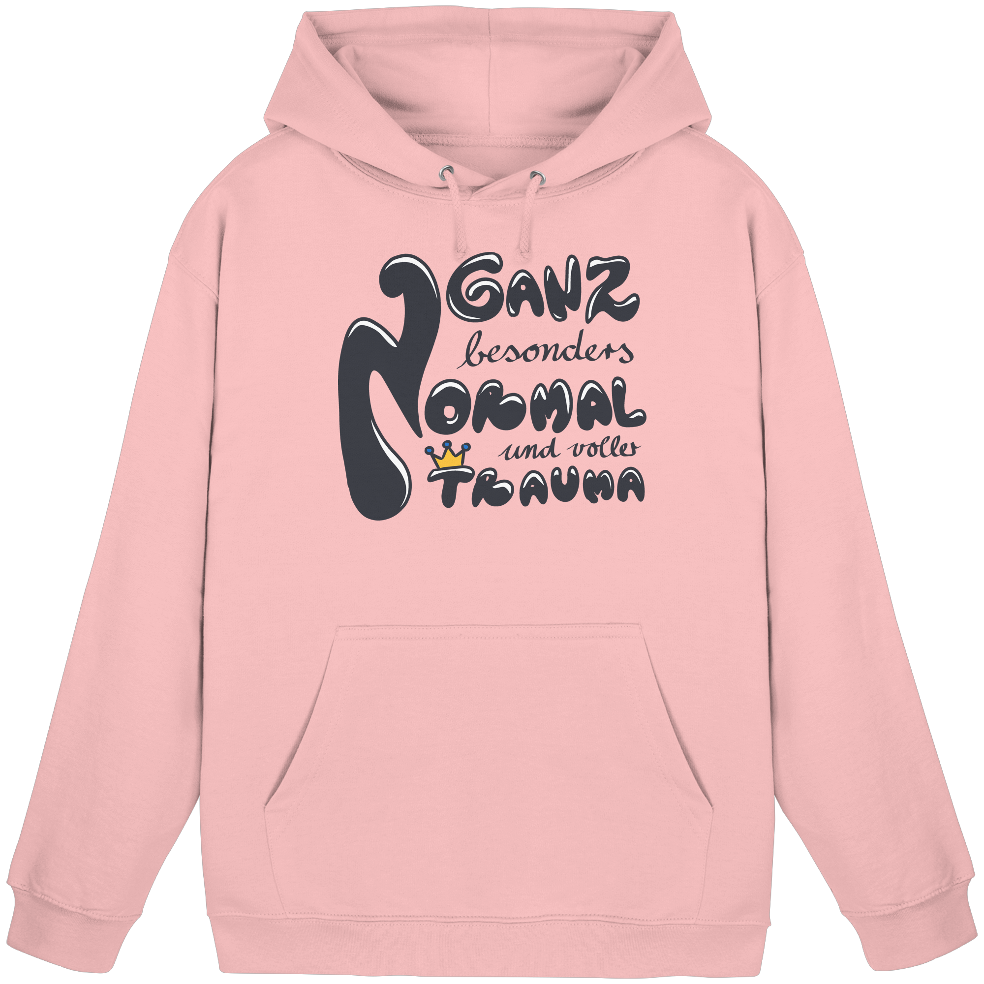 Ganz besonders Normal und voller Trauma "Schwarze Edition" - Basic Unisex Hoodie