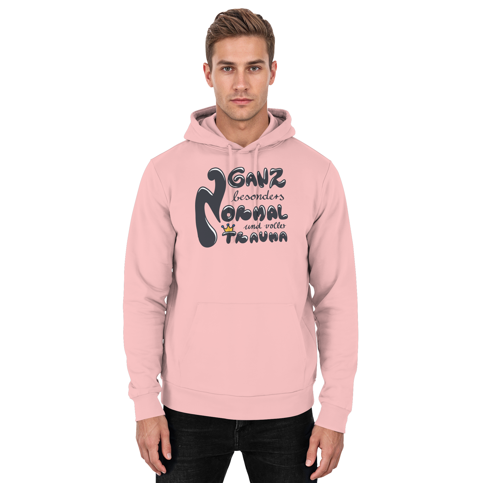Ganz besonders Normal und voller Trauma "Schwarze Edition" - Basic Unisex Hoodie