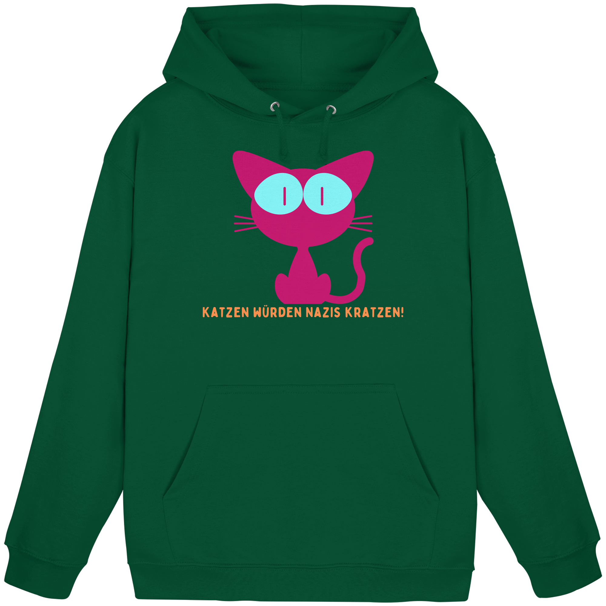 Katzen würden Nazis kratzen - Basic Unisex Hoodie