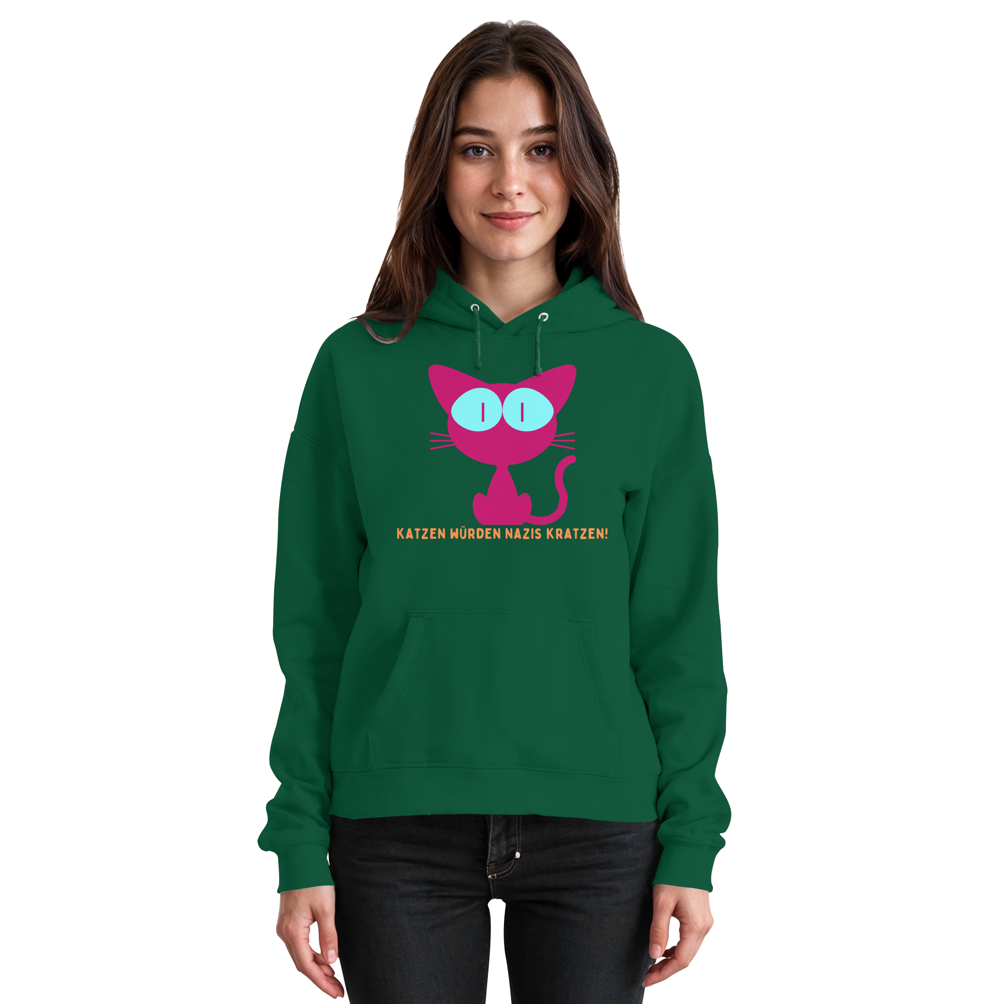 Katzen würden Nazis kratzen - Basic Unisex Hoodie