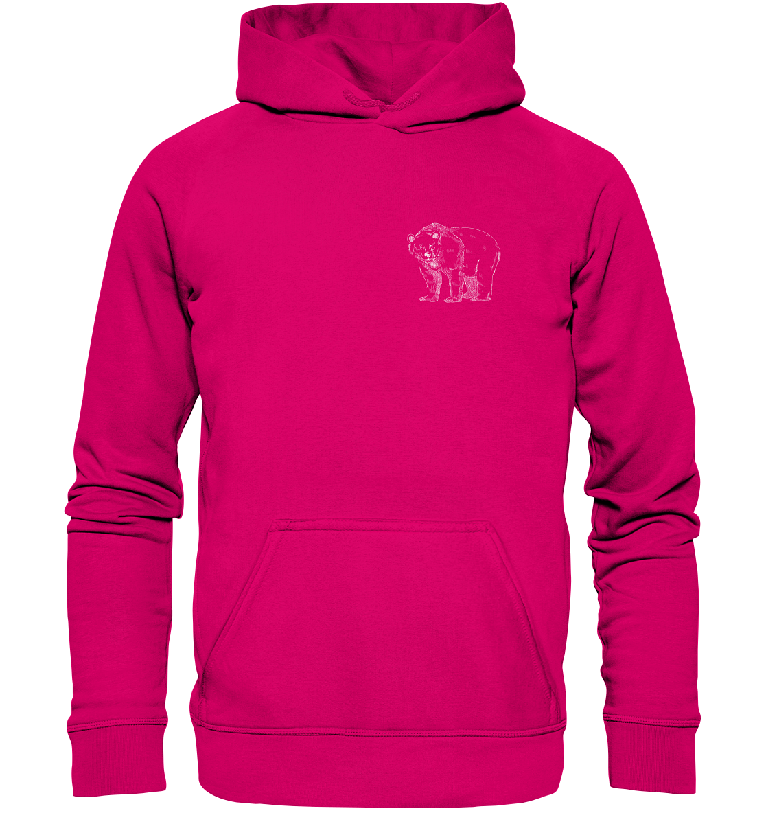 Team Bär Backprint (weiß) - Basic Unisex Hoodie
