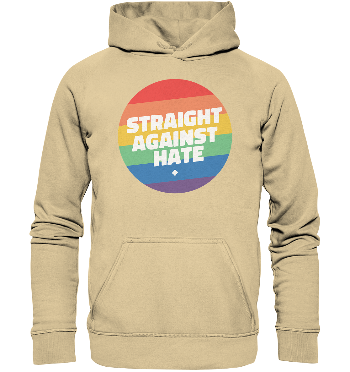 Straight Against Hate Badge - Basic Unisex Hoodie