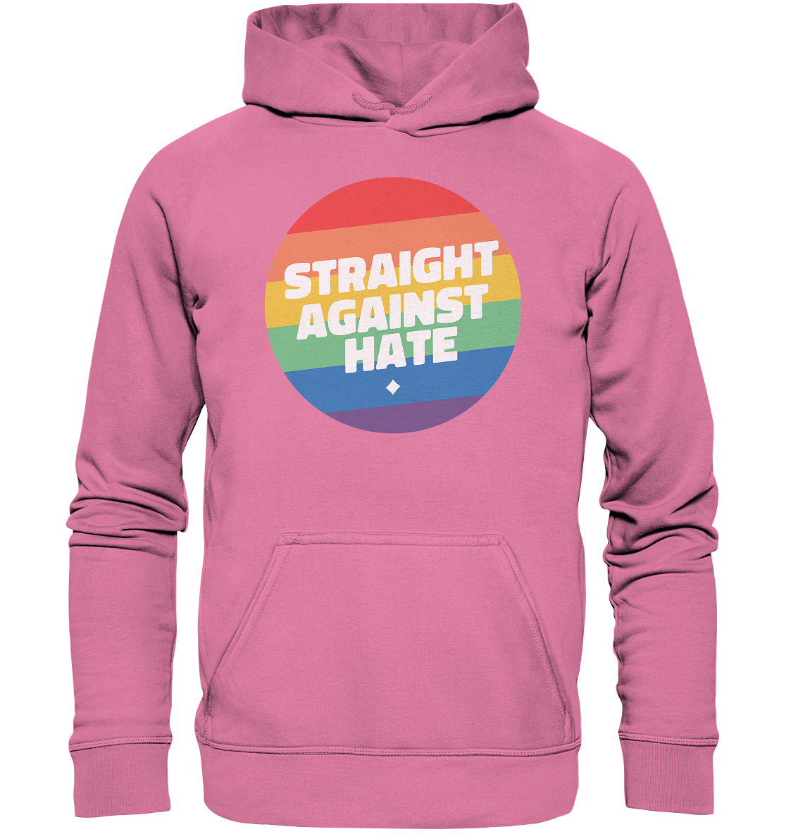 Straight Against Hate Badge - Basic Unisex Hoodie