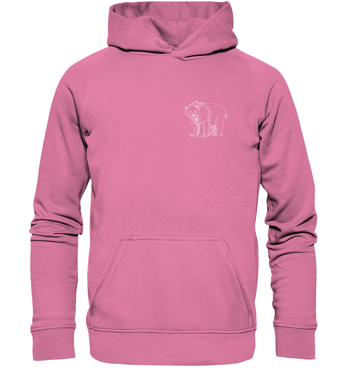 Team Bär Backprint (weiß) - Basic Unisex Hoodie