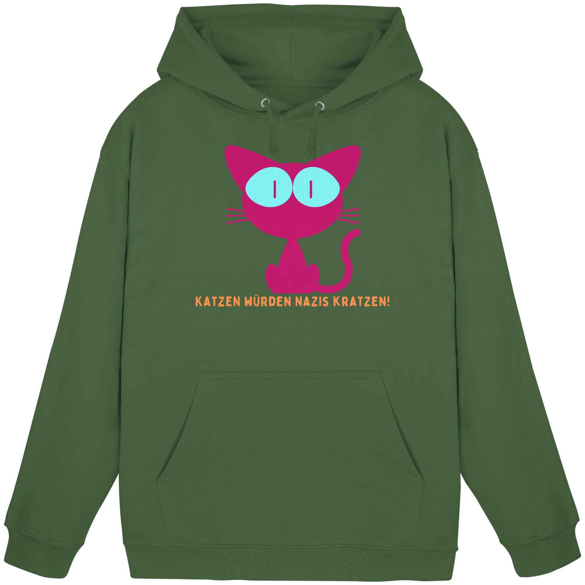 Katzen würden Nazis kratzen - Basic Unisex Hoodie