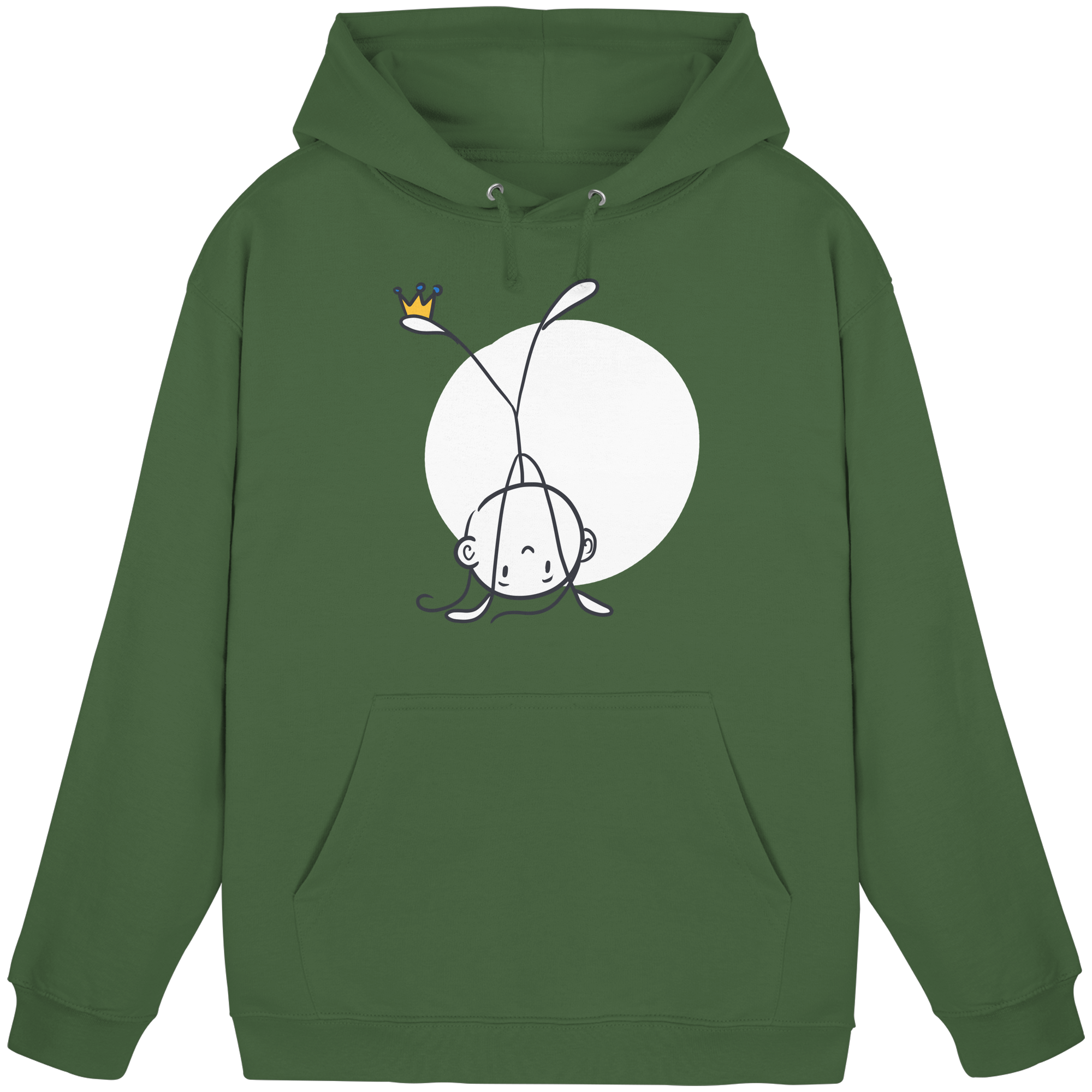 Seelenmännchen "Handstand Edition" Frontprint (dunkel) - Basic Unisex Hoodie