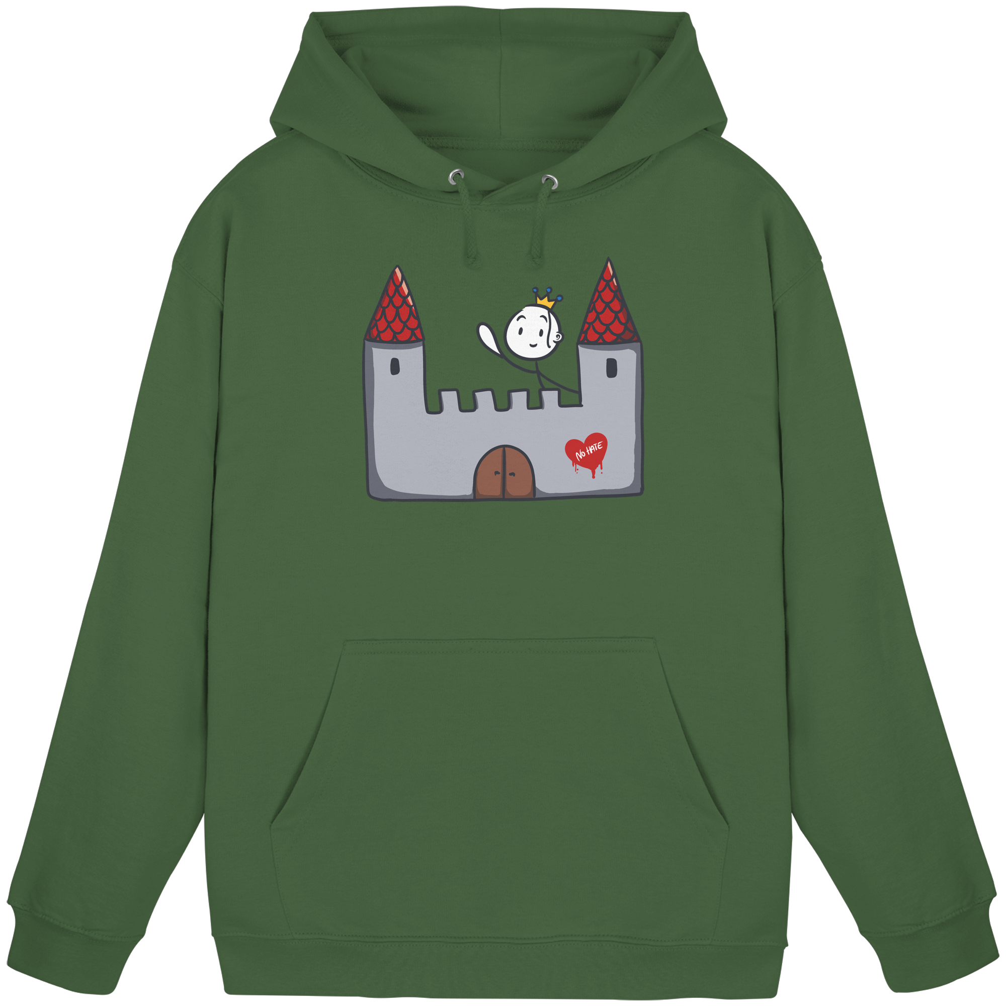 Seelenmännchen "Schloss Edition" Frontprint (dunkel) - Basic Unisex Hoodie