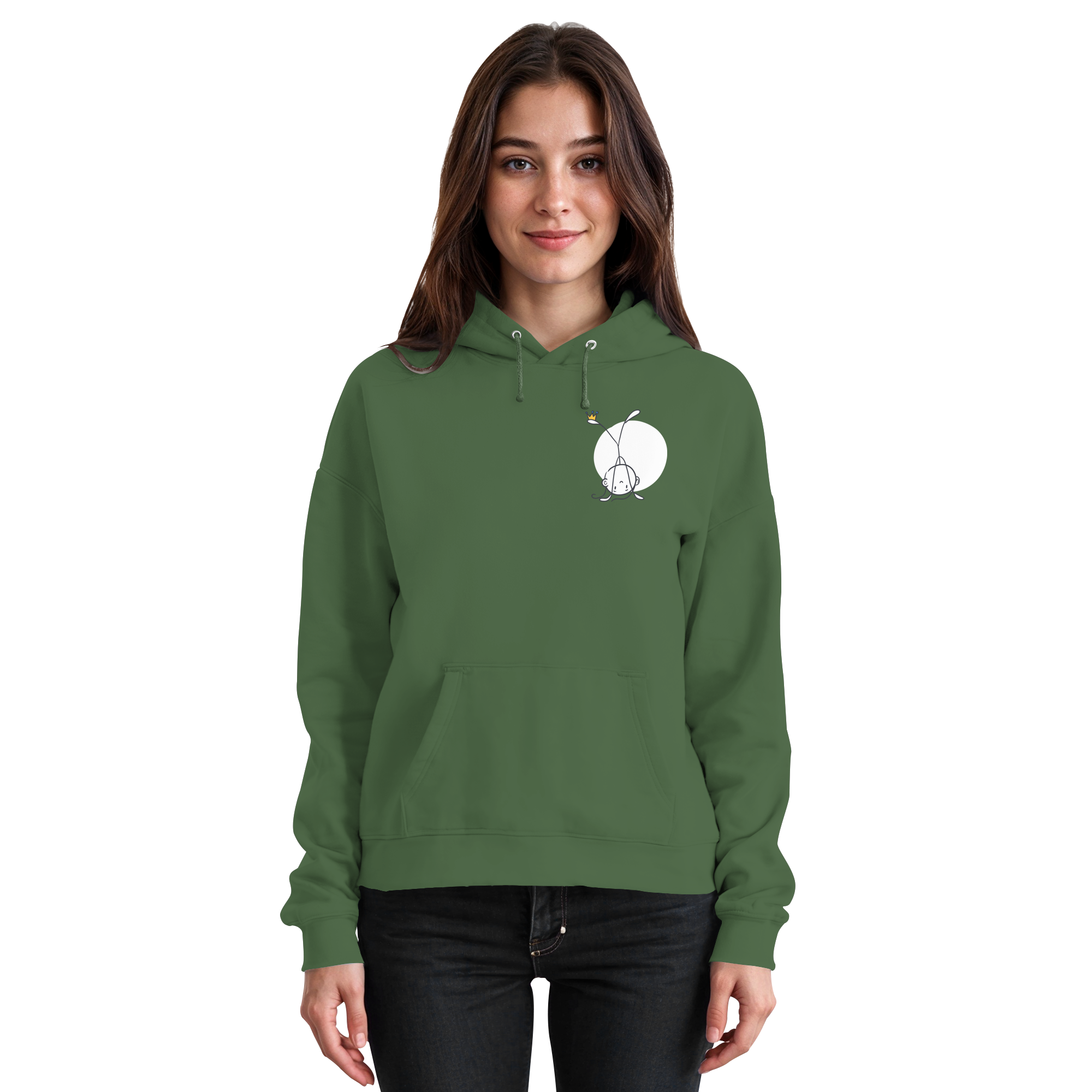 Seelenmännchen "Handstand Edition" Brustprint (dunkel) - Basic Unisex Hoodie