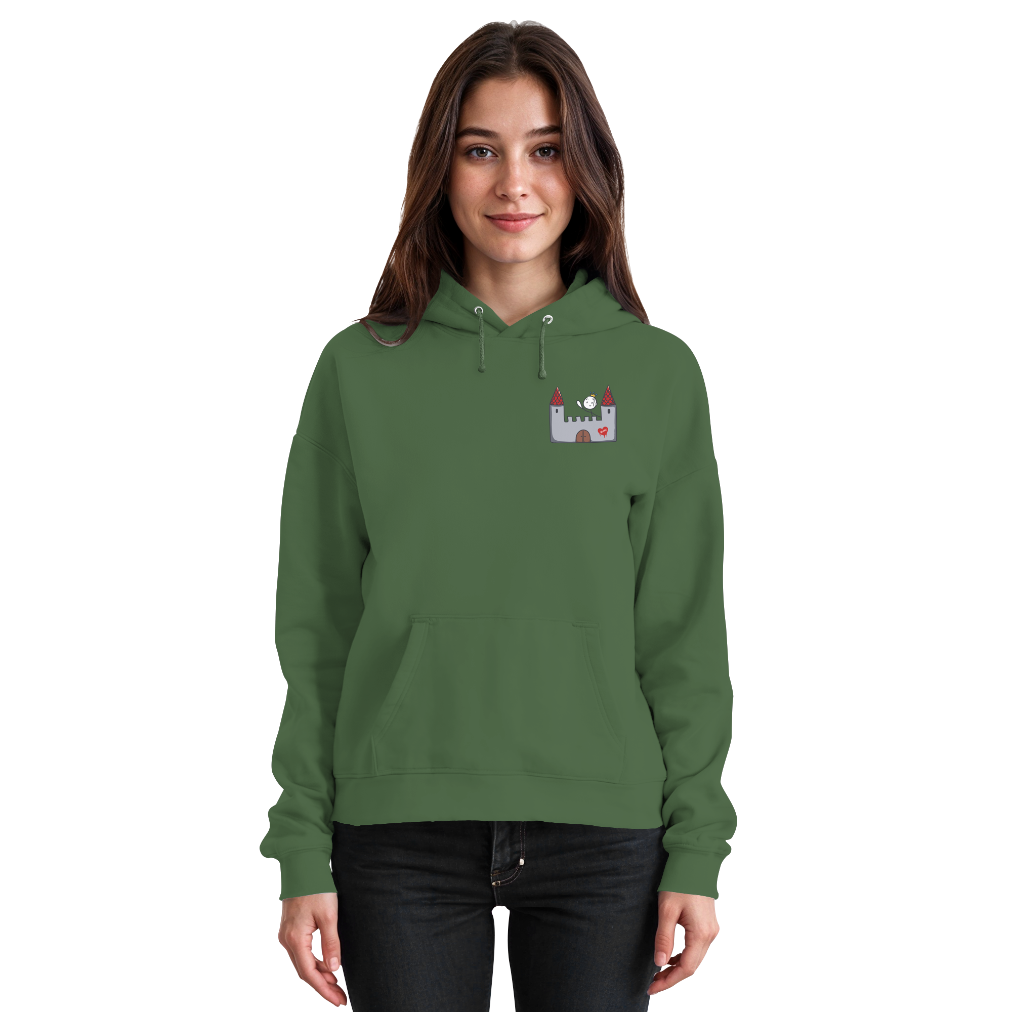 Seelenmännchen "Schloss Edition" Brustprint (dunkel) - Basic Unisex Hoodie