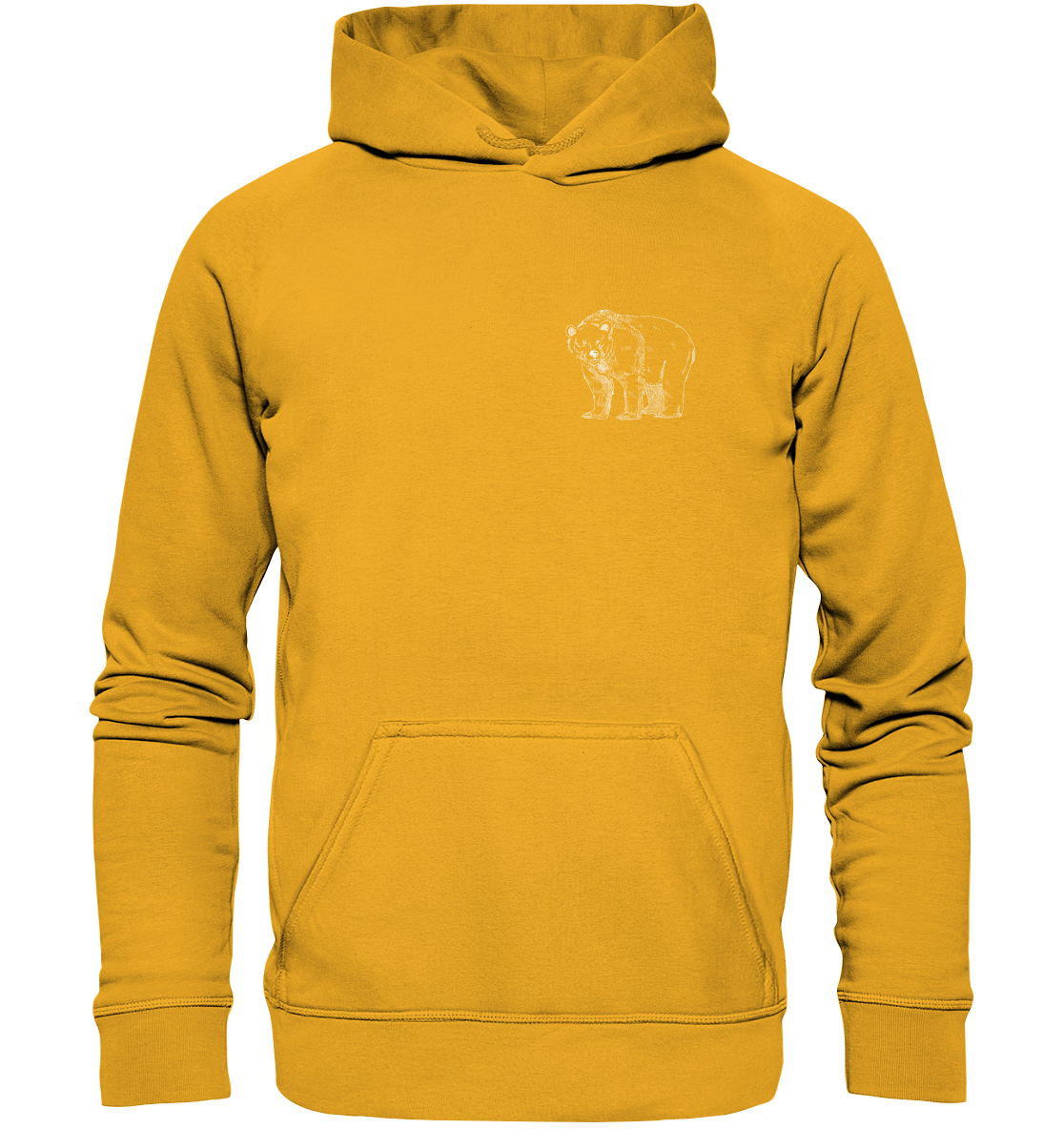 Team Bär Backprint (weiß) - Basic Unisex Hoodie