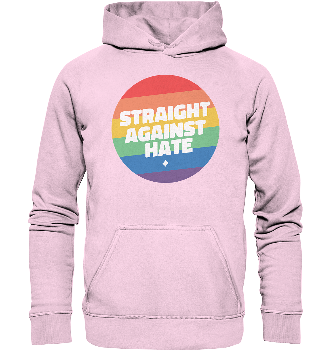 Straight Against Hate Badge - Basic Unisex Hoodie