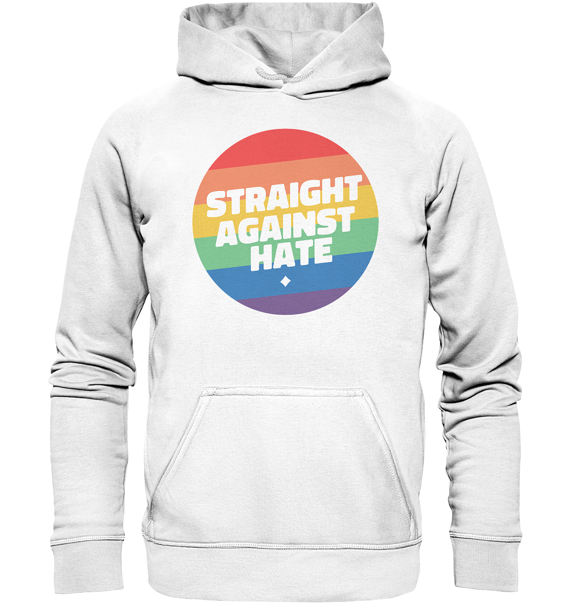 Straight Against Hate Badge - Basic Unisex Hoodie