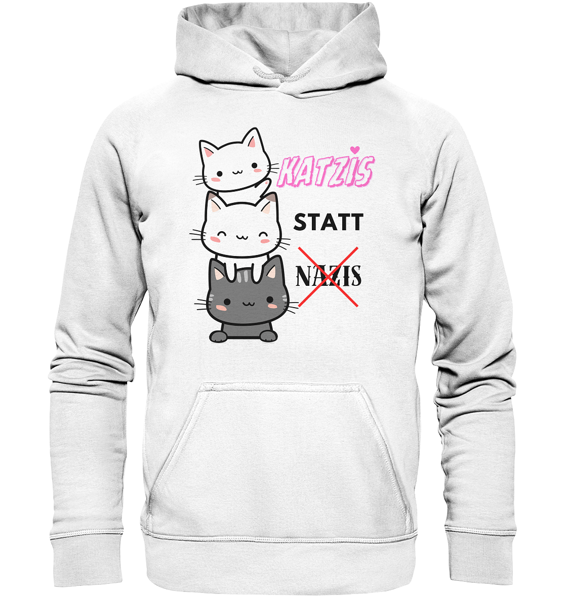 Katzis statt Nazis - Basic Unisex Hoodie