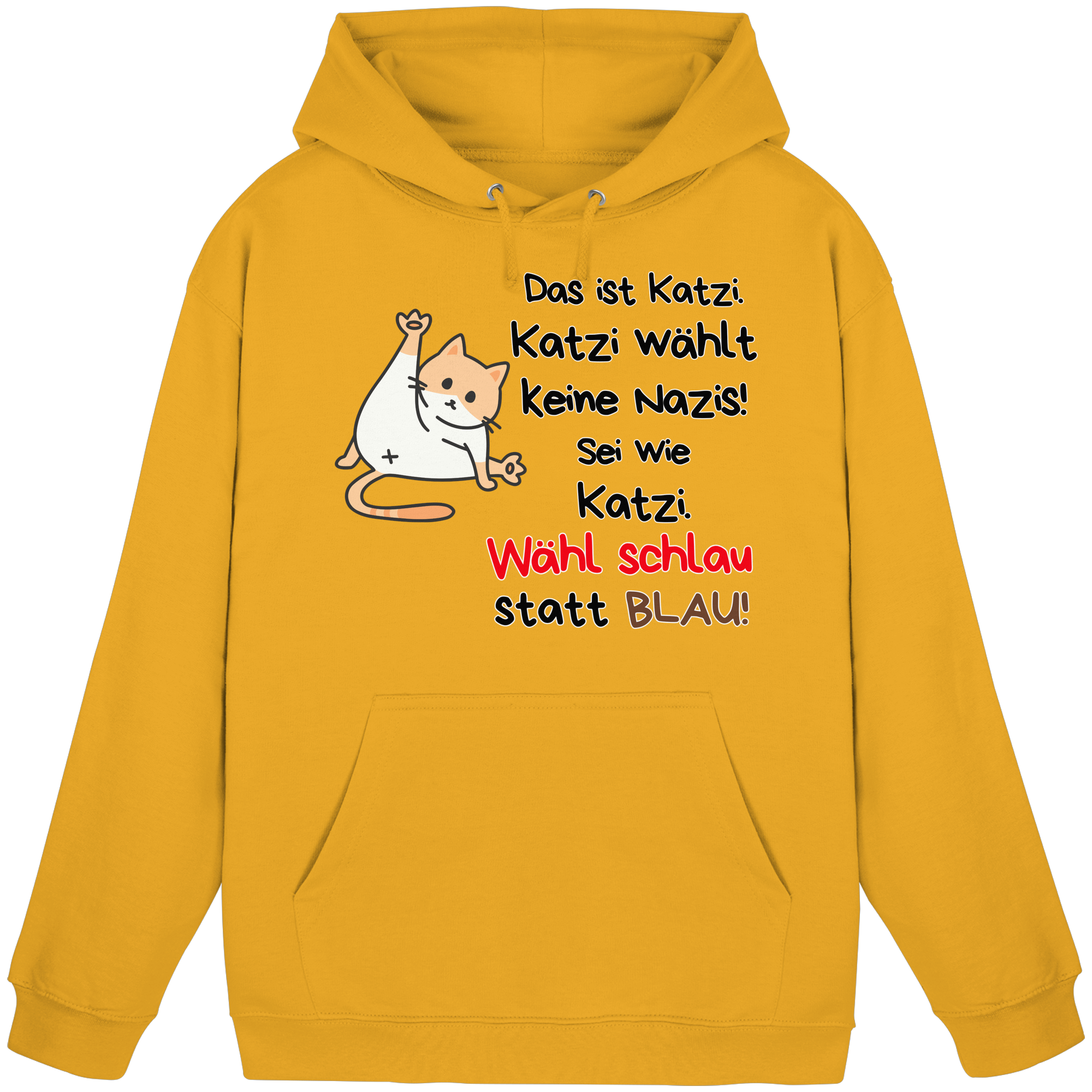 Katzi wählt keine Nazis! - Basic Unisex Hoodie
