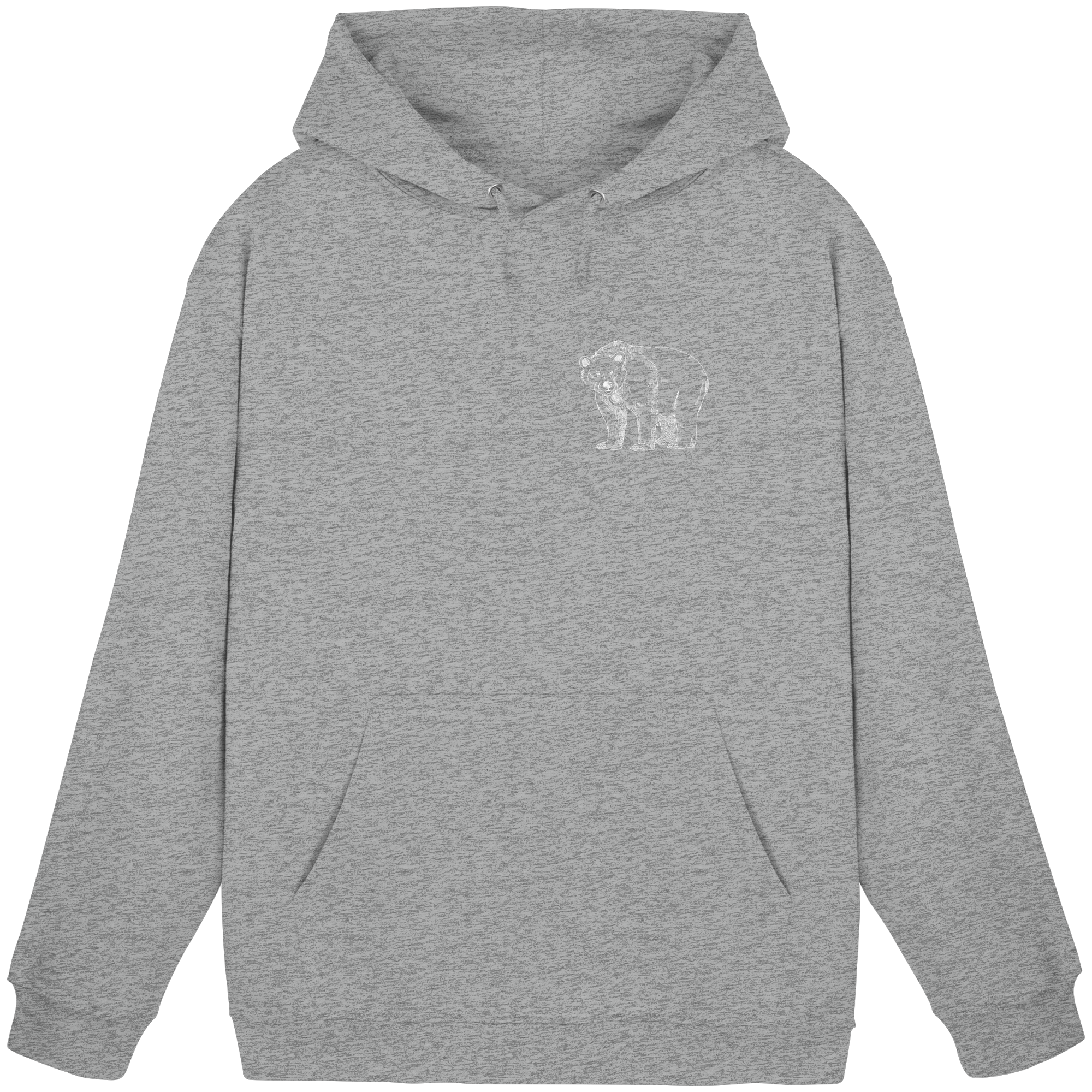 Team Bär Backprint (weiß) - Basic Unisex Hoodie