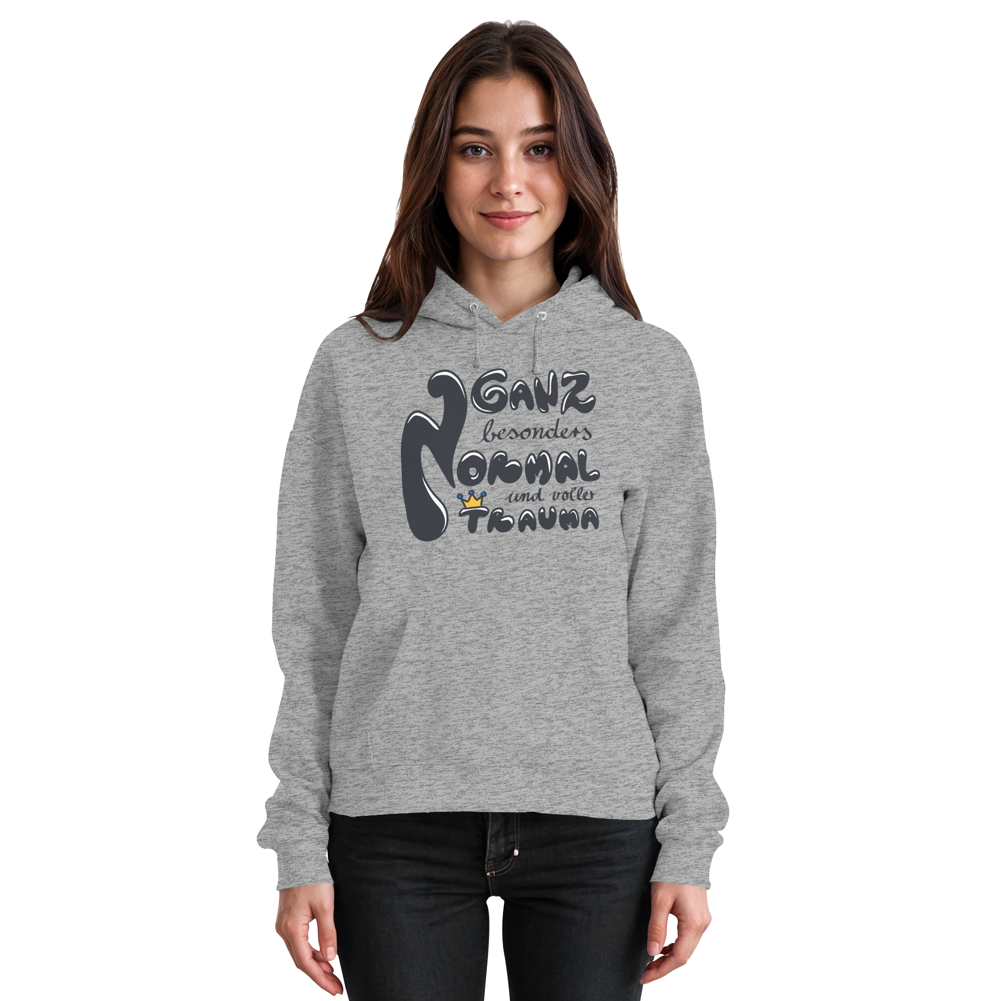 Ganz besonders Normal und voller Trauma "Schwarze Edition" - Basic Unisex Hoodie