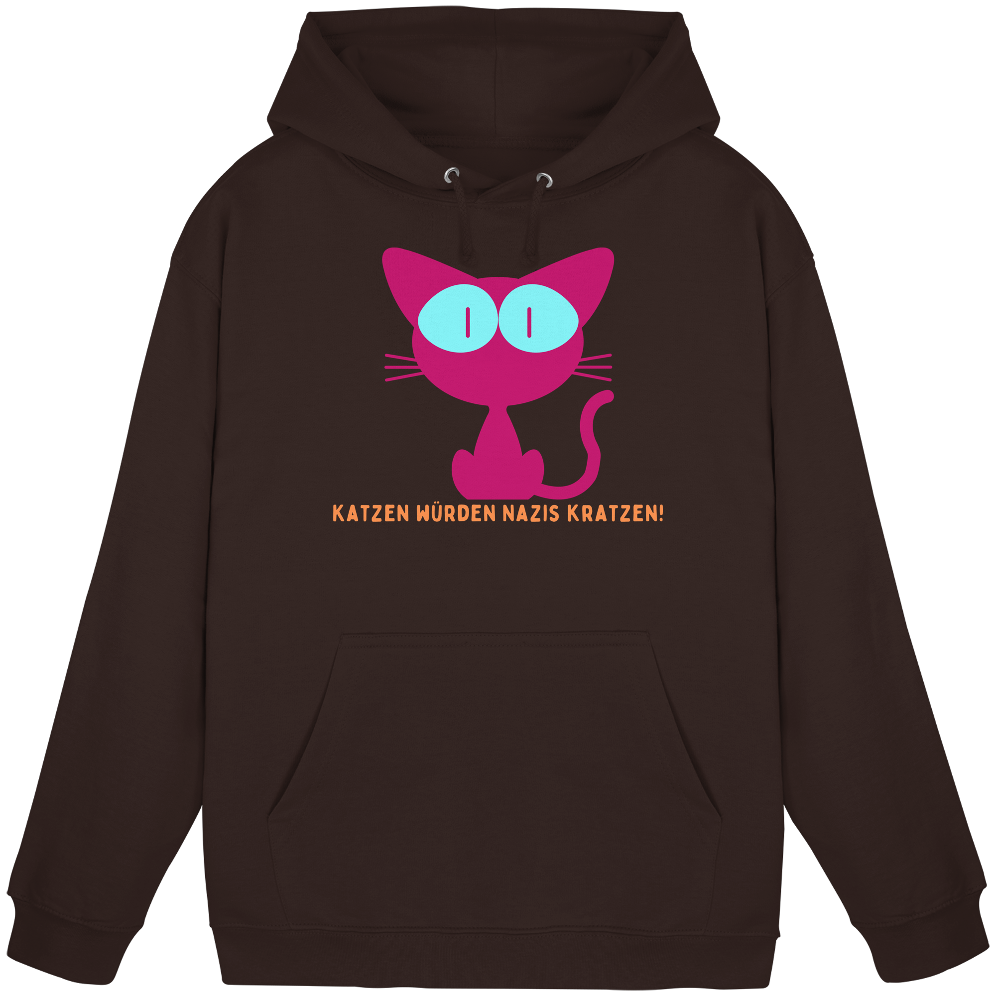 Katzen würden Nazis kratzen - Basic Unisex Hoodie