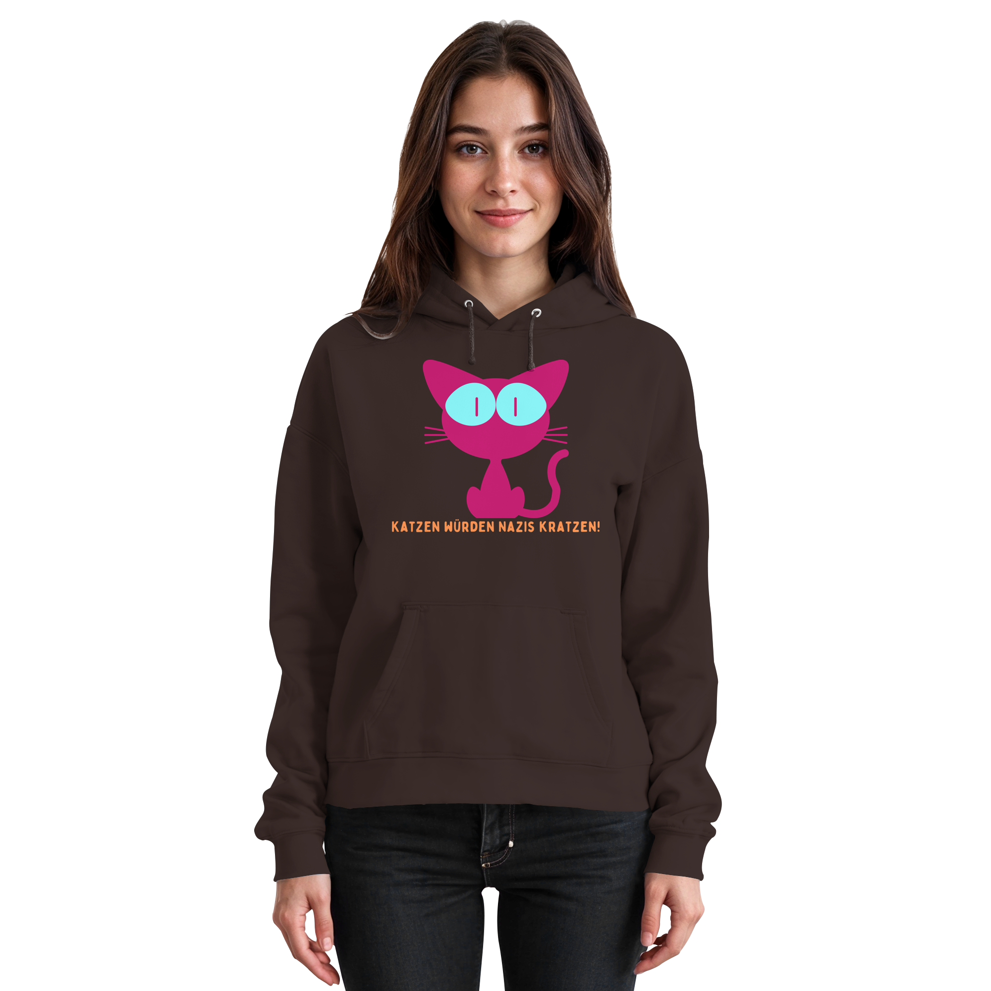 Katzen würden Nazis kratzen - Basic Unisex Hoodie