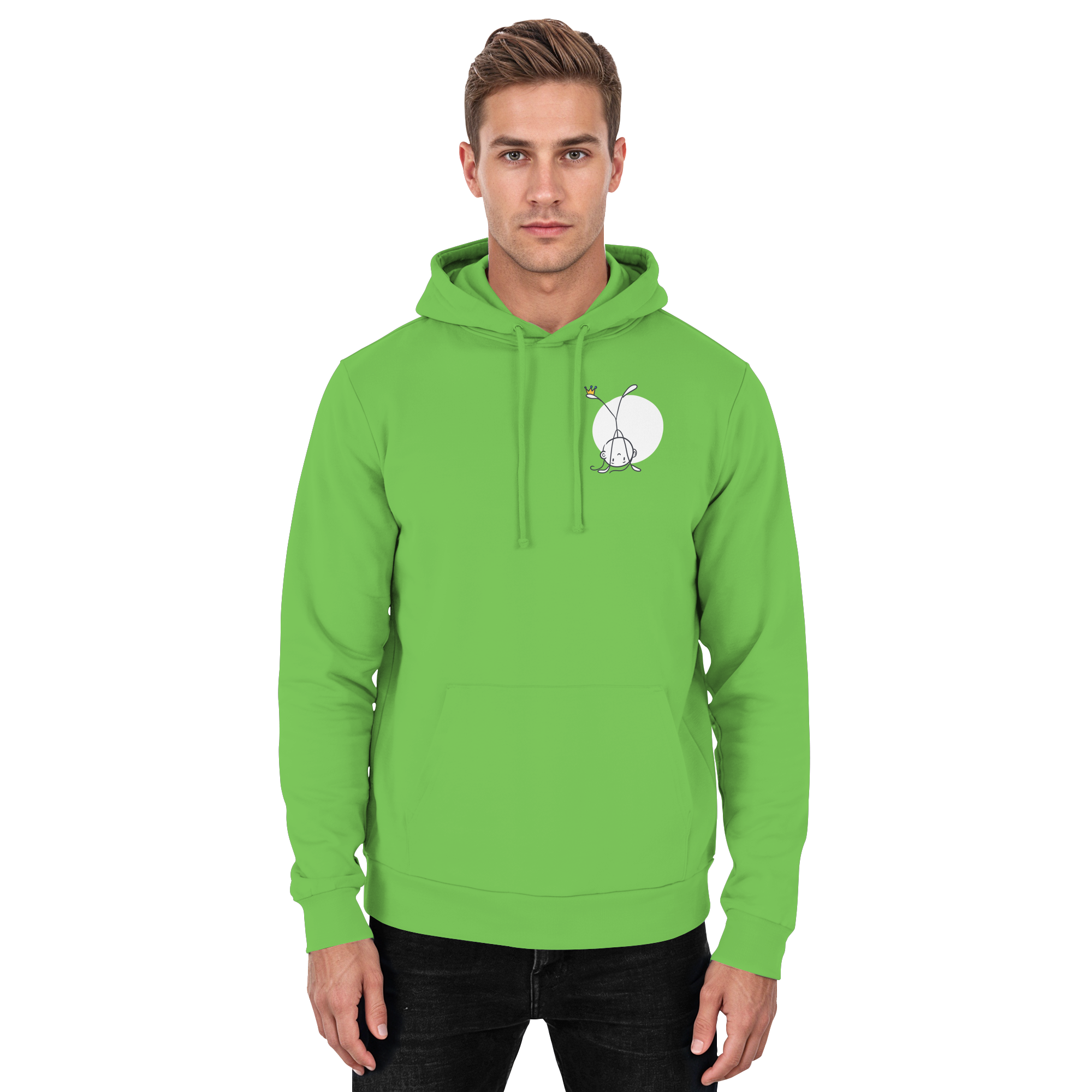Seelenmännchen "Handstand Edition" Brustprint (dunkel) - Basic Unisex Hoodie