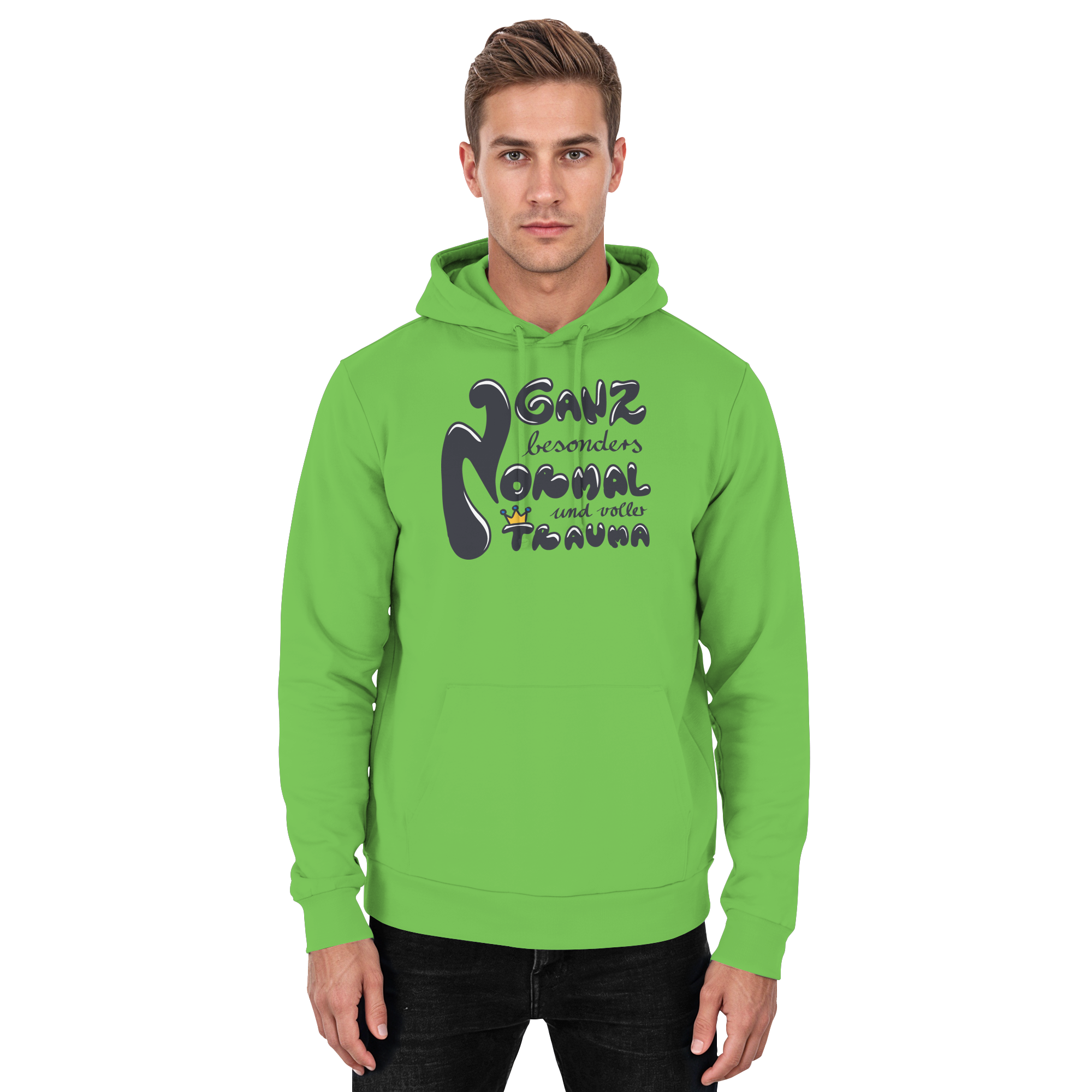 Ganz besonders Normal und voller Trauma "Schwarze Edition" - Basic Unisex Hoodie