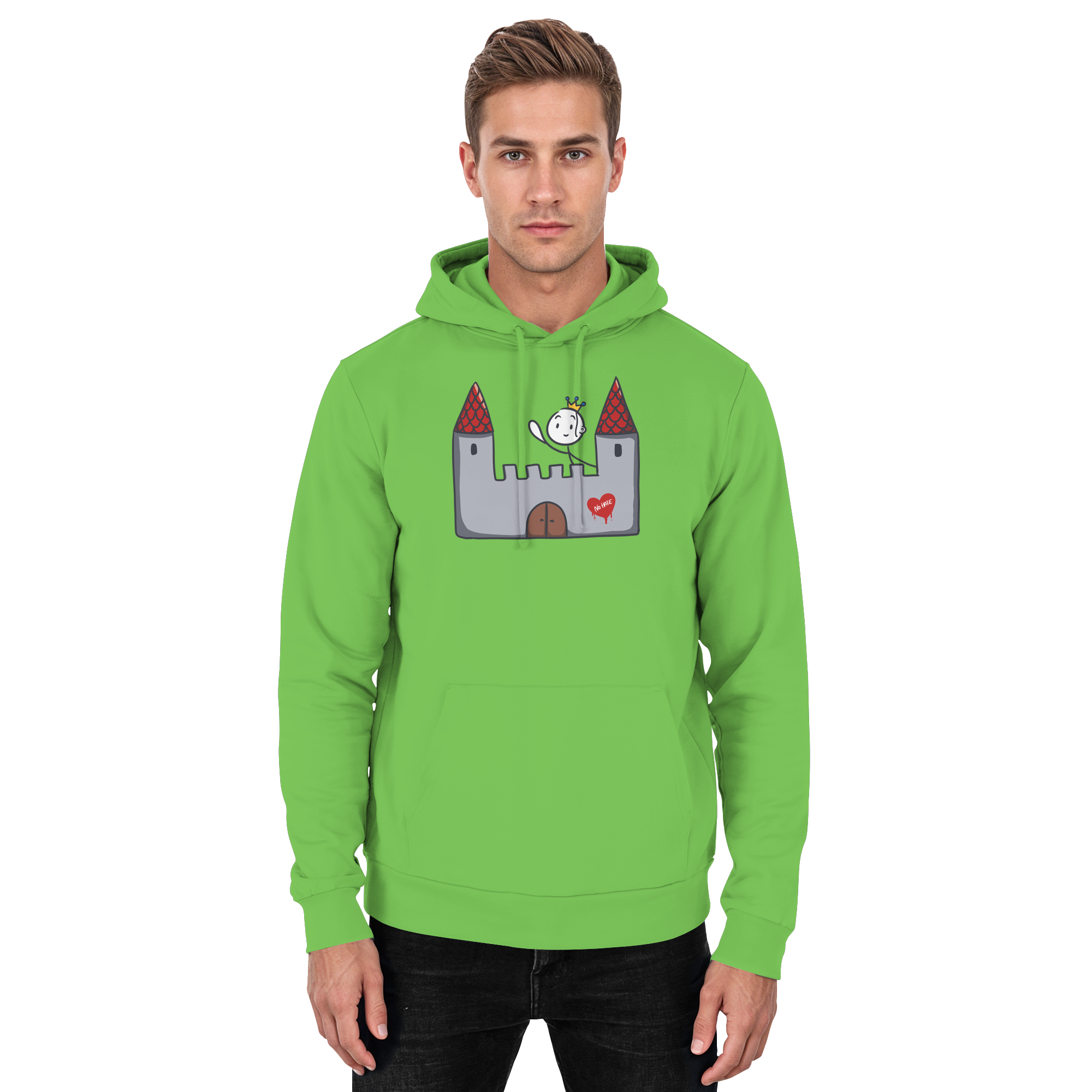 Seelenmännchen "Schloss Edition" Frontprint (dunkel) - Basic Unisex Hoodie
