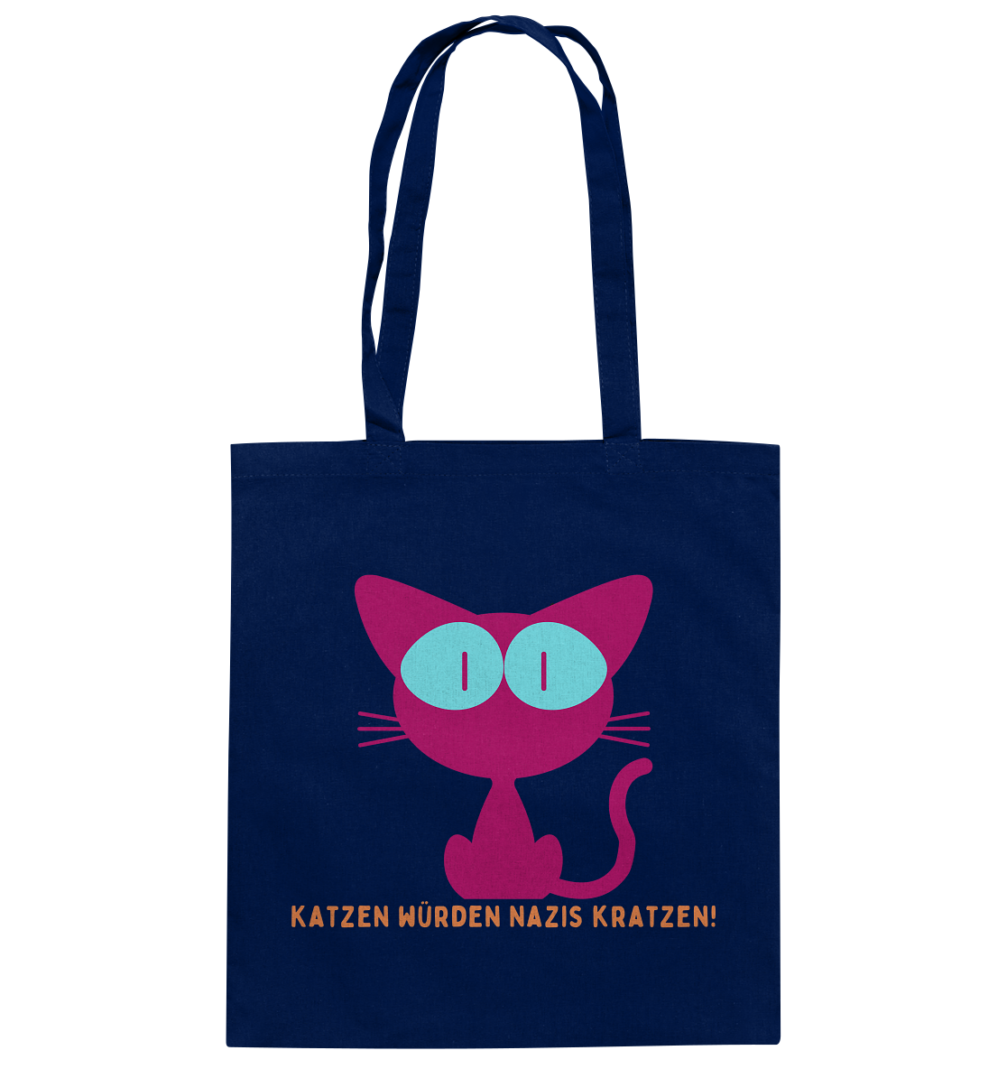 Katzen würden Nazis kratzen - Baumwolltasche