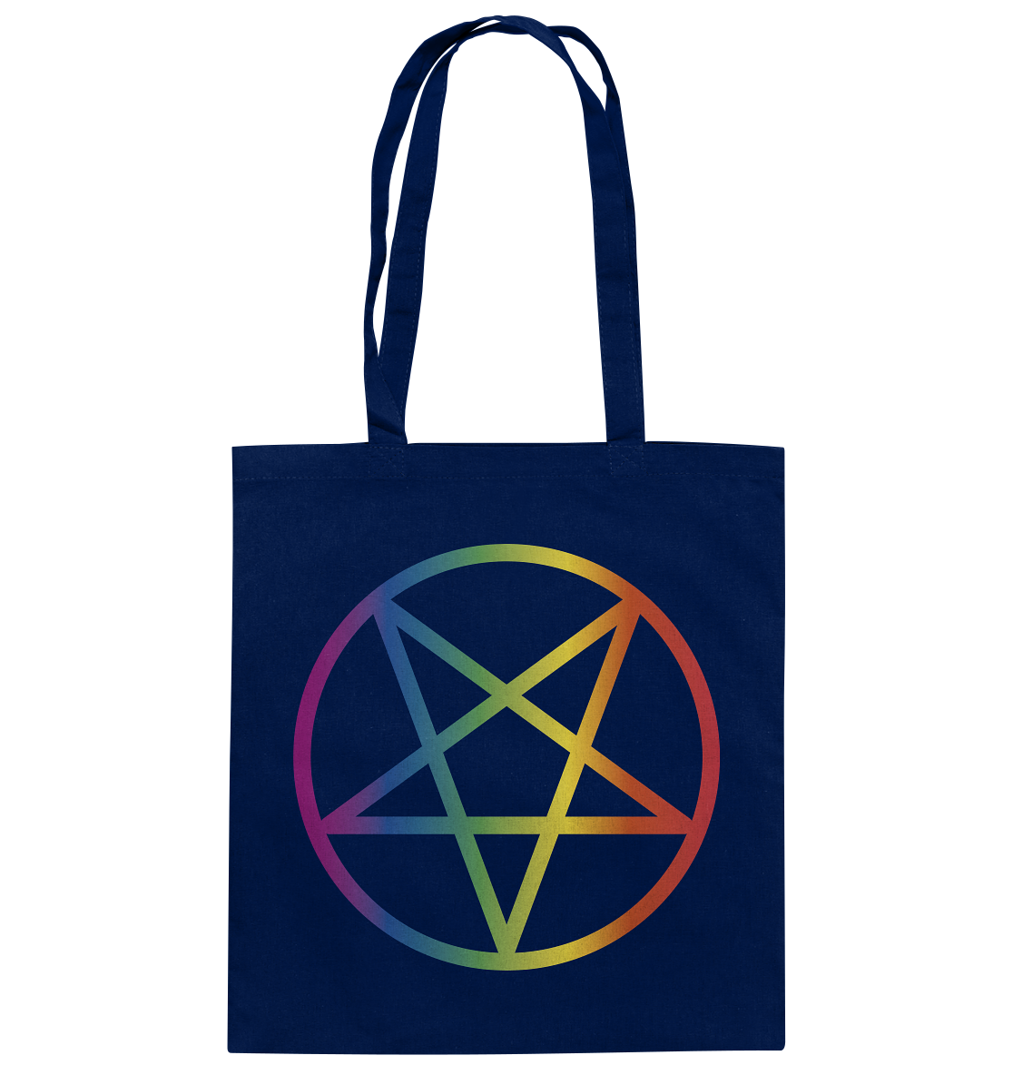 Regenbogen Pentagramm - Baumwolltasche