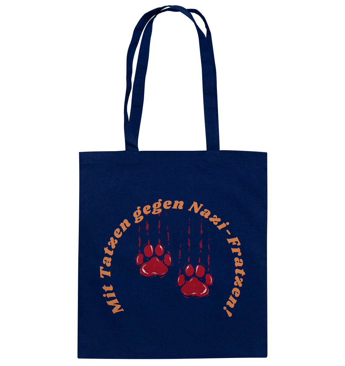 Mit Tatzen gegen Nazi Fratzen - Baumwolltasche