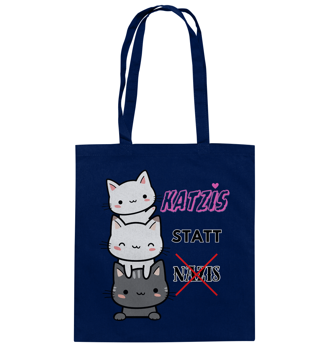 Katzis statt Nazis - Baumwolltasche