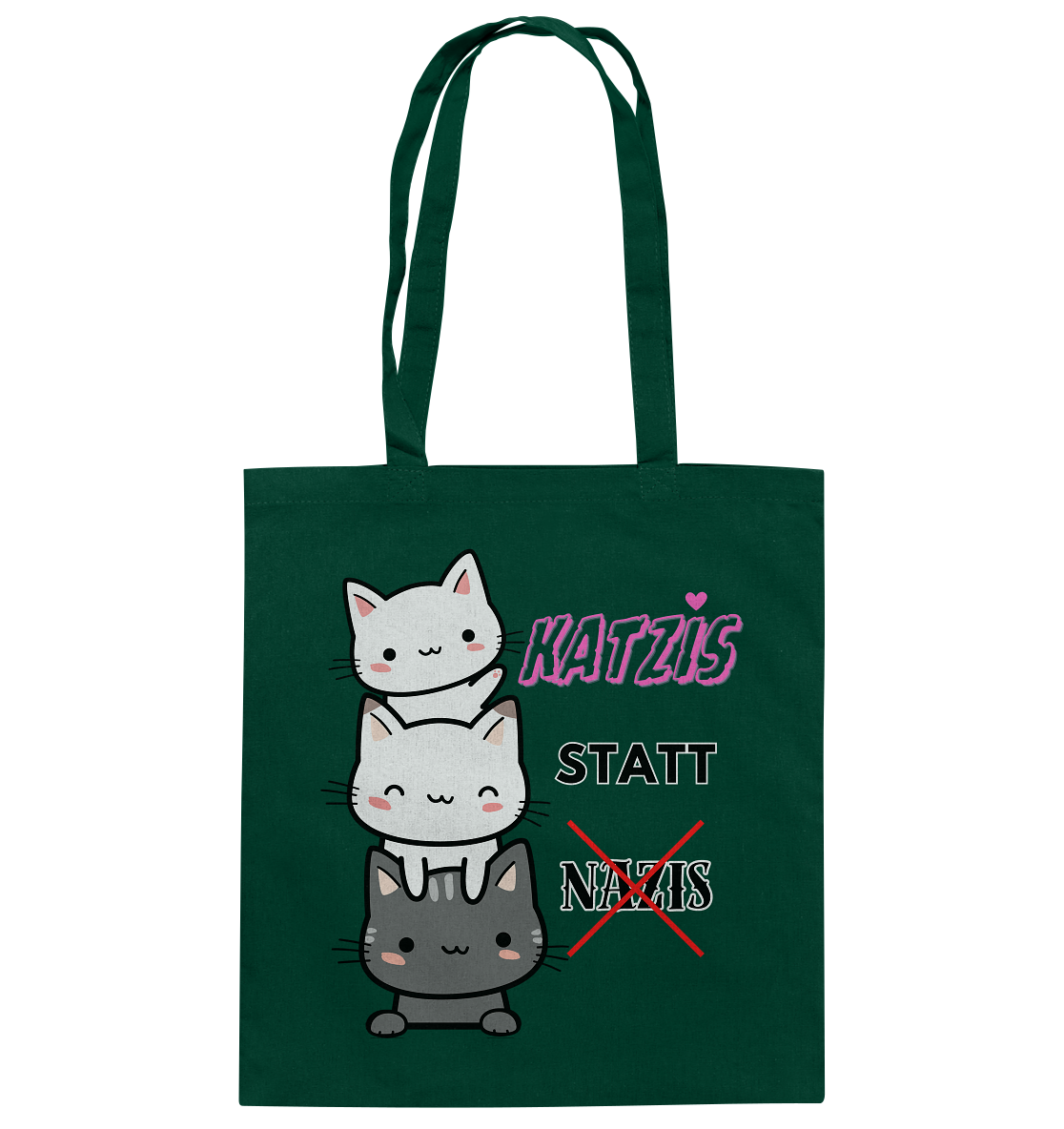 Katzis statt Nazis - Baumwolltasche