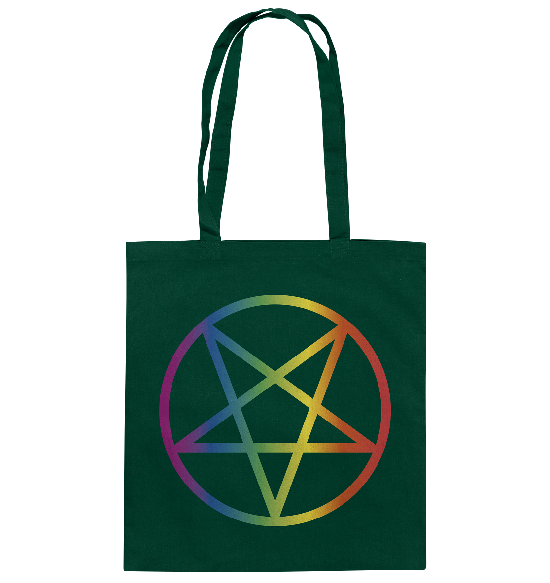 Regenbogen Pentagramm - Baumwolltasche