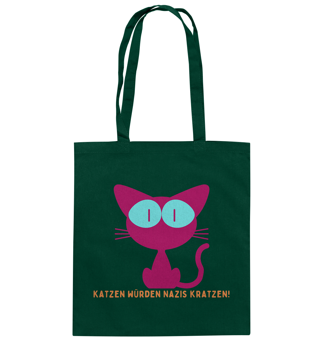 Katzen würden Nazis kratzen - Baumwolltasche