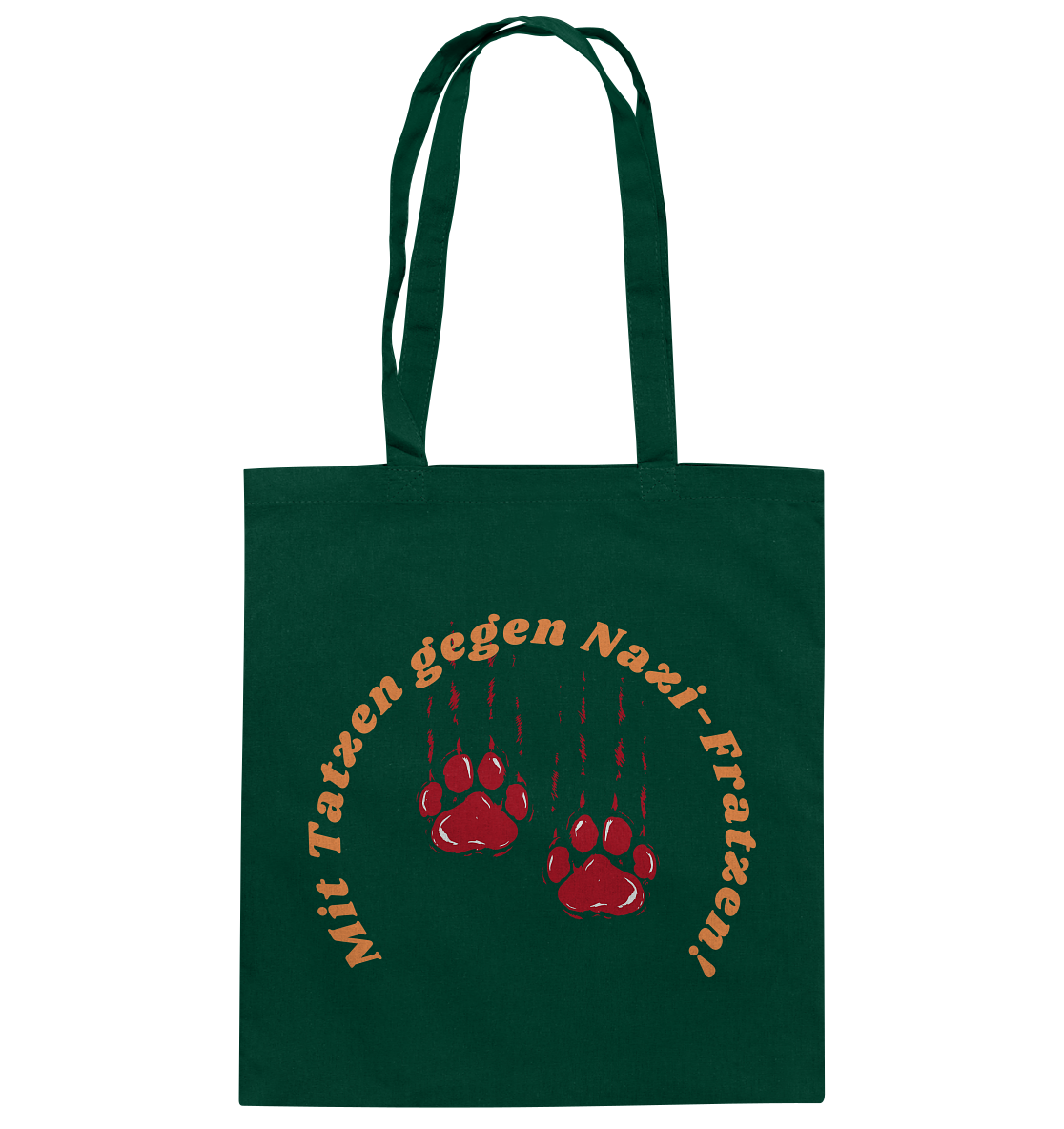 Mit Tatzen gegen Nazi Fratzen - Baumwolltasche