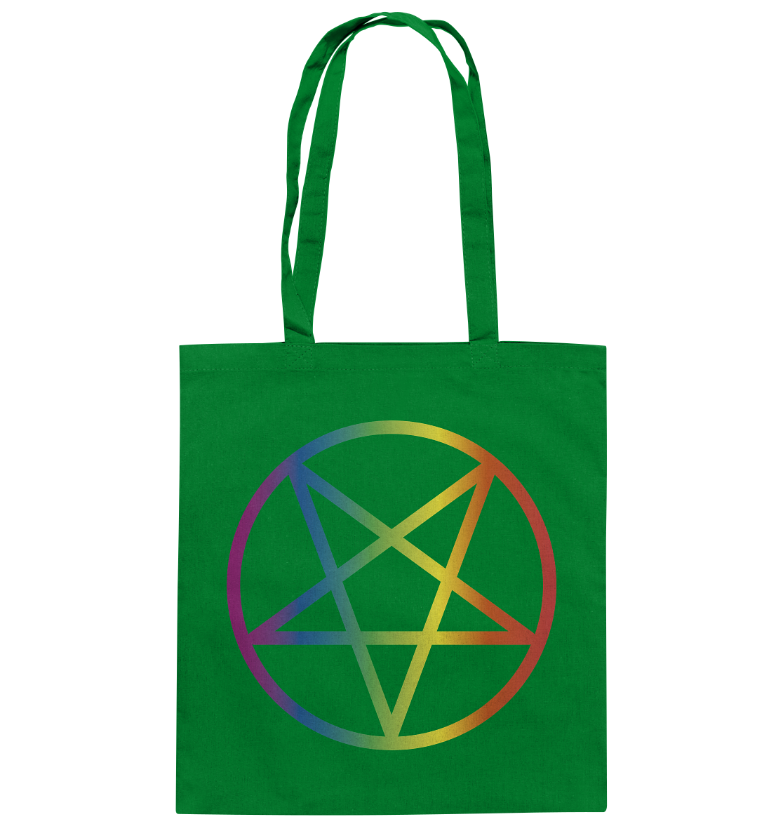 Regenbogen Pentagramm - Baumwolltasche