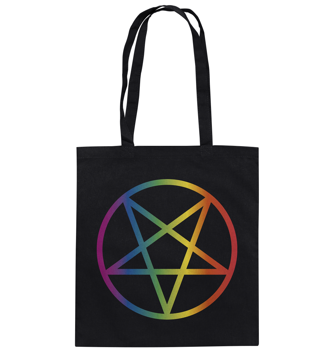 Regenbogen Pentagramm - Baumwolltasche