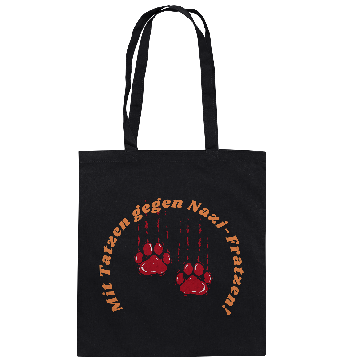 Mit Tatzen gegen Nazi Fratzen - Baumwolltasche