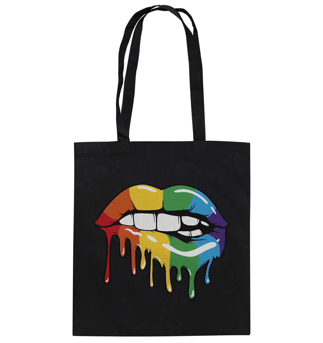 Regenbogen Lippen - Baumwolltasche