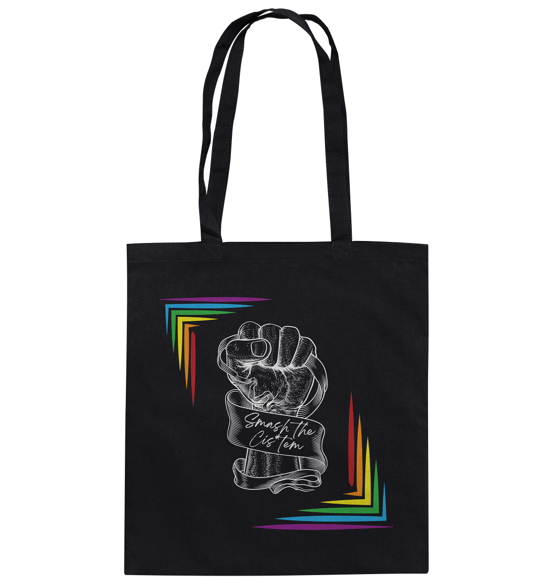 Smash The Cistem (weiße Schrift) - Baumwolltasche