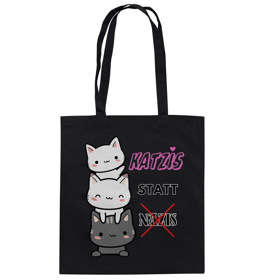 Katzis statt Nazis - Baumwolltasche