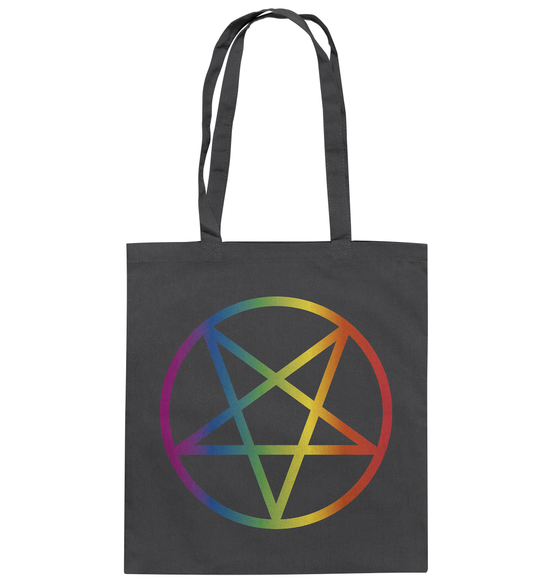 Regenbogen Pentagramm - Baumwolltasche